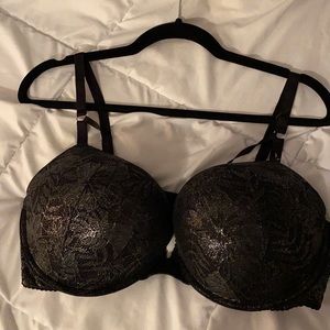 Bombshell 38 DD push-up strappy shimmer bra